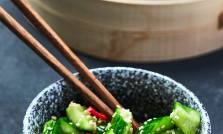 Crunchy, Tangy Cucumber, Lime & Sesame Salad